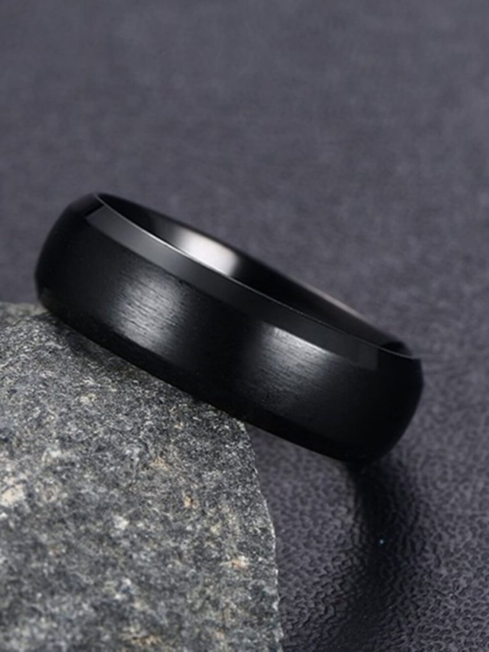 Titanium Wedding Band Ring for Women Men 6MM Plian Bang Brushed Stainless Steel
